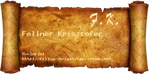 Fellner Krisztofer névjegykártya